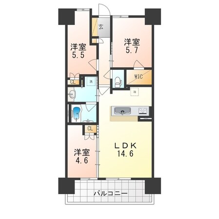 大久保駅 徒歩7分 10階の物件間取画像